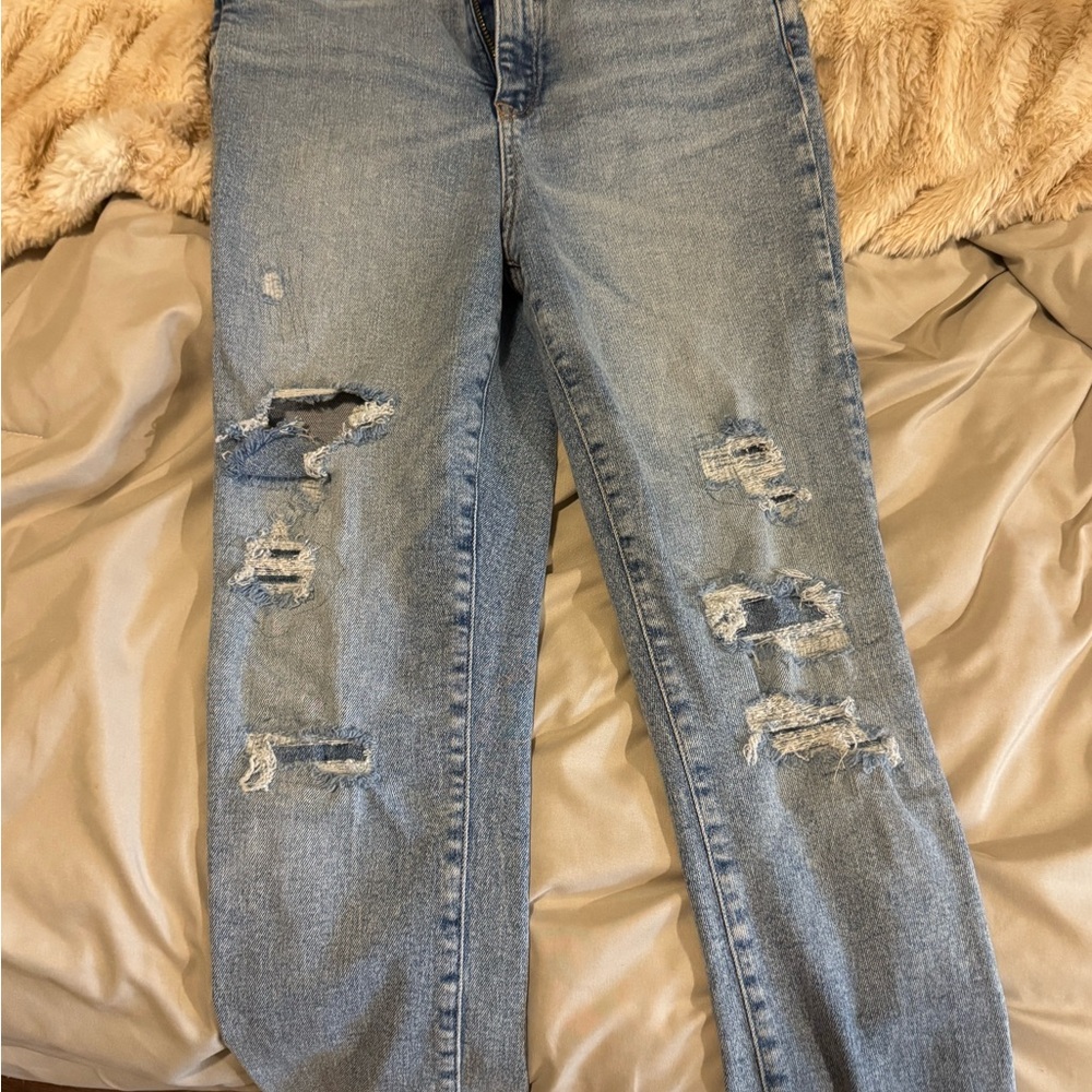 Casual Light Blue Boyfriend Jeans